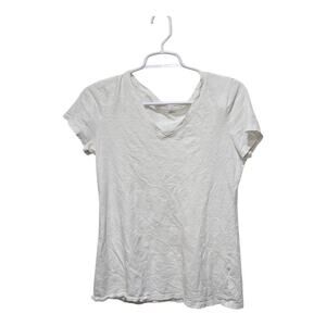 Tommy Hilfiger White V-Neck Short Sleeve T-Shirt Size S